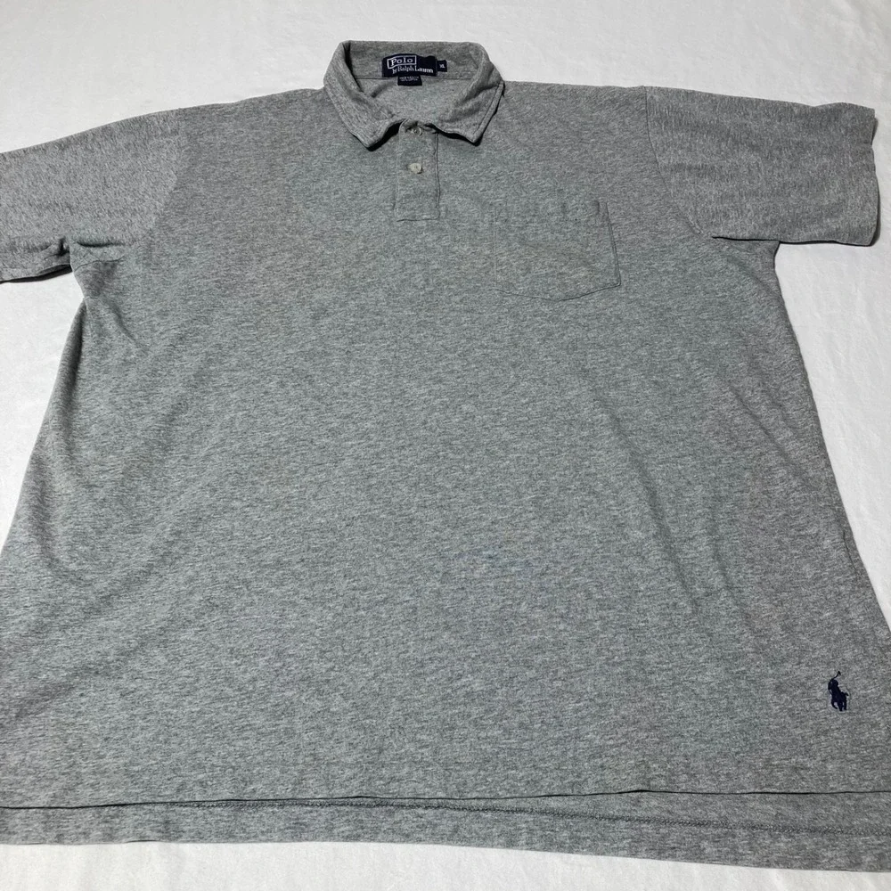 Polo Ralph Lauren Soft Touch Cotton‎ Polo Shirt Gray Men's Size XL